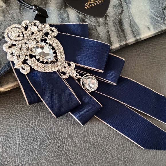 NEW England Prince Crystal Bow tie Groom wedding - Picture 5 of 8